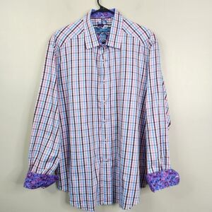 Robert Graham Long Sleeve Classic Fit Multicolor Gingham Print Button Down XL